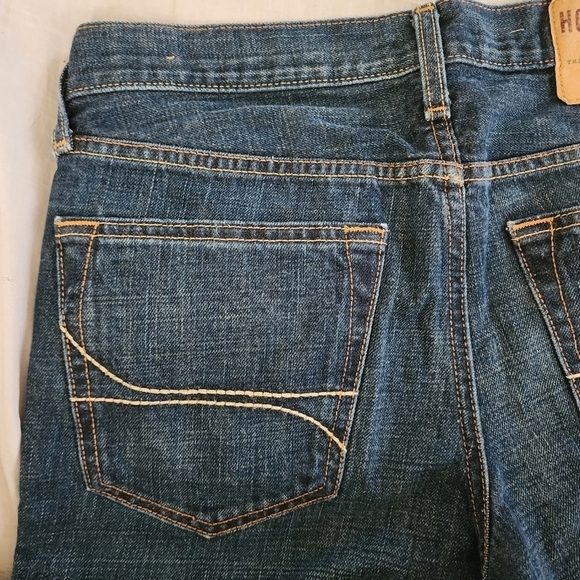 HOLLISTER Blue Denim Classic Straight JEANS Men's W31xL30 Button Fly 100% Cotton - Picture 4 of 8